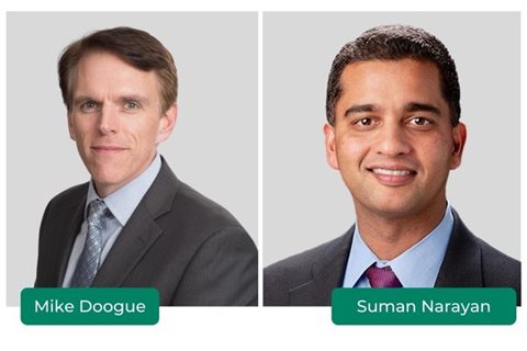 Picture of CTO Mike Dougue and VP Suman Narayan