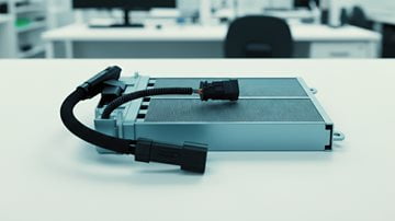 Low voltage PTC heater on desk